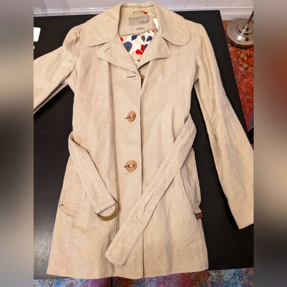 Wilfred Linen Blend Short Trench